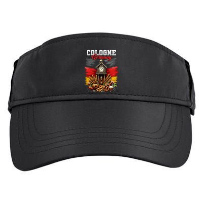 Cologne Germany Vacation Travel Souvenir German Flag Adult Drive Performance Visor