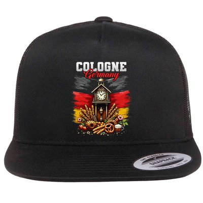 Cologne Germany Vacation Travel Souvenir German Flag Flatbill Hat