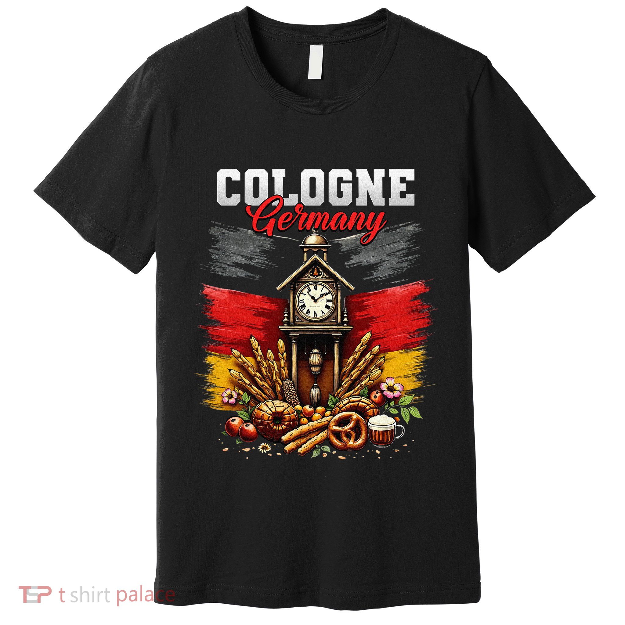 Cologne Germany Vacation Travel Souvenir German Flag Premium T-Shirt