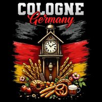 Cologne Germany Vacation Travel Souvenir German Flag Toddler T-Shirt