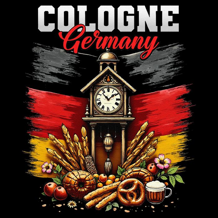 Cologne Germany Vacation Travel Souvenir German Flag Toddler T-Shirt