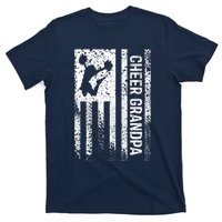 Cheer Grandpa Vintage American Flag Cheerleader Squad T-Shirt