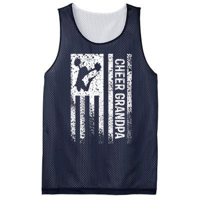 Cheer Grandpa Vintage American Flag Cheerleader Squad Mesh Reversible Basketball Jersey Tank