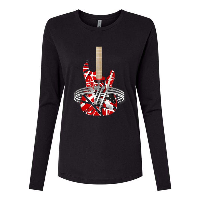 Classic Guitar Vintage Tee 1960s Outfits Womens Cotton Relaxed Long Sleeve T-Shirt