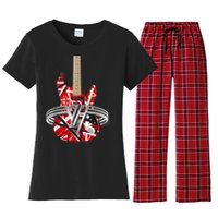 Classic Guitar Vintage Tee 1960s Outfits Women's Flannel Pajama Set