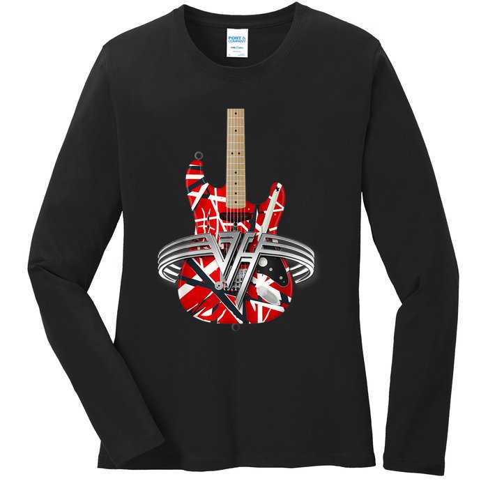 Classic Guitar Vintage Tee 1960s Outfits Ladies Long Sleeve Shirt