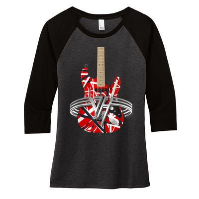 Classic Guitar Vintage Tee 1960s Outfits Women's Tri-Blend 3/4-Sleeve Raglan Shirt