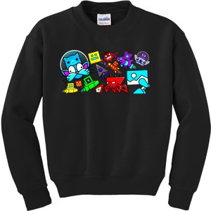 Cute Geometry Video Game Funny Graphic Birthday Gifts Kids Sweatshirt