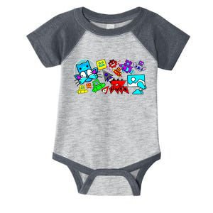 Cute Geometry Video Game Funny Graphic Birthday Gifts Infant Baby Jersey Bodysuit