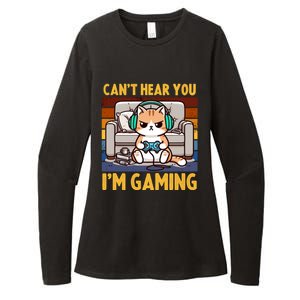 Cat Gamer Video Games Gaming I CanT Hear You IM Gaming Cool Gift Womens CVC Long Sleeve Shirt