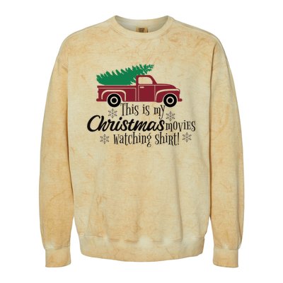 Christmas Gift Vintage Truck Christmas Tree Cool Gift Colorblast Crewneck Sweatshirt