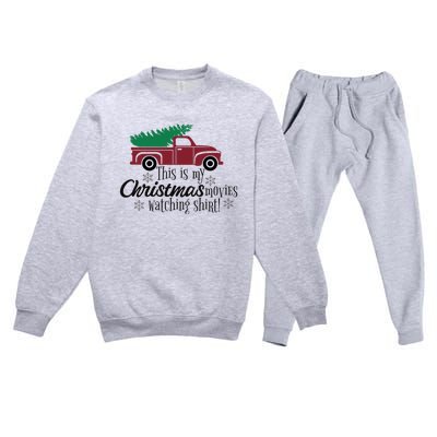 Christmas Gift Vintage Truck Christmas Tree Cool Gift Premium Crewneck Sweatsuit Set