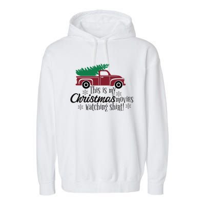 Christmas Gift Vintage Truck Christmas Tree Cool Gift Garment-Dyed Fleece Hoodie