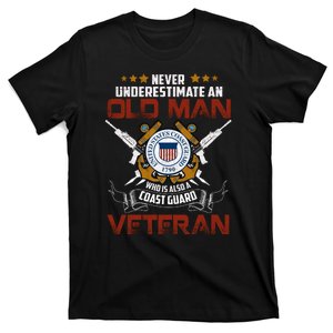 Coast Guard Veteran Never Underestimate Veteran's Day T-Shirt