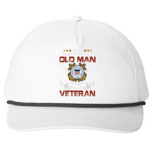 Coast Guard Veteran Never Underestimate Veteran's Day Snapback Five-Panel Rope Hat