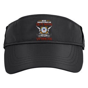 Coast Guard Veteran Never Underestimate Veteran's Day Adult Drive Performance Visor