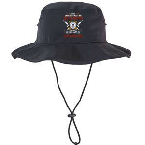 Coast Guard Veteran Never Underestimate Veteran's Day Legacy Cool Fit Booney Bucket Hat