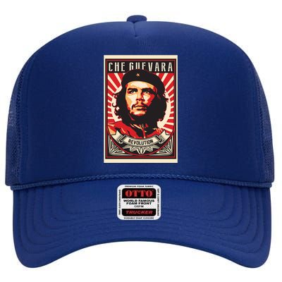 Che Guevara Viva La Revolucion High Crown Mesh Back Trucker Hat