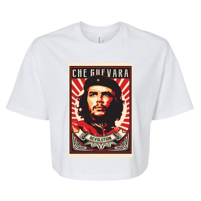 Che Guevara Viva La Revolucion Bella+Canvas Jersey Crop Tee