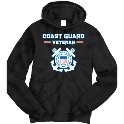 Coast Guard Veteran USCG Veterans Tie Dye Hoodie