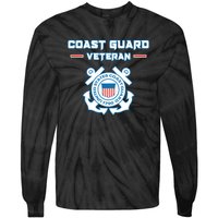 Coast Guard Veteran USCG Veterans Tie-Dye Long Sleeve Shirt