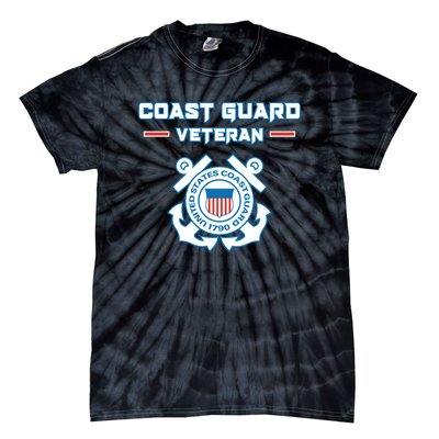 Coast Guard Veteran USCG Veterans Tie-Dye T-Shirt