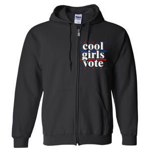 Cool Girl.S Vote 2024 Voter Us Election Political Full Zip Hoodie