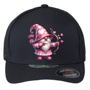 Cute Gnome Valentines Day Heart Gnome Valentine Flexfit Unipanel Trucker Cap