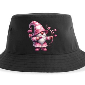 Cute Gnome Valentines Day Heart Gnome Valentine Sustainable Bucket Hat