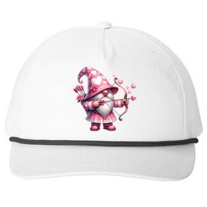 Cute Gnome Valentines Day Heart Gnome Valentine Snapback Five-Panel Rope Hat