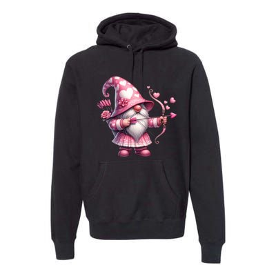 Cute Gnome Valentines Day Heart Gnome Valentine Premium Hoodie