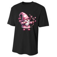 Cute Gnome Valentines Day Heart Gnome Valentine Performance Sprint T-Shirt