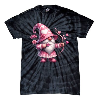 Cute Gnome Valentines Day Heart Gnome Valentine Tie-Dye T-Shirt