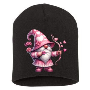 Cute Gnome Valentines Day Heart Gnome Valentine Short Acrylic Beanie