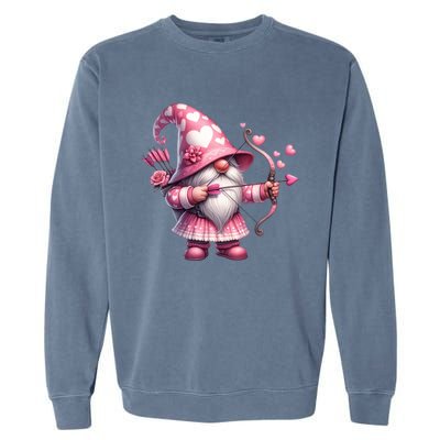 Cute Gnome Valentines Day Heart Gnome Valentine Garment-Dyed Sweatshirt