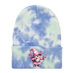 Cute Gnome Valentines Day Heart Gnome Valentine Tie Dye 12in Knit Beanie