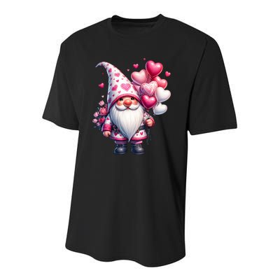 Cute Gnome Valentines Day Heart Gnome Valentine Youth Performance Sprint T-Shirt