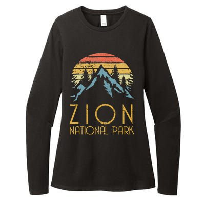 Cool Gift Vintage Retro Zion National Park Utah Gift Womens CVC Long Sleeve Shirt