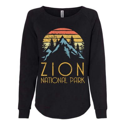 Cool Gift Vintage Retro Zion National Park Utah Gift Womens California Wash Sweatshirt