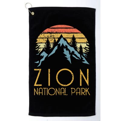 Cool Gift Vintage Retro Zion National Park Utah Gift Golf Towel