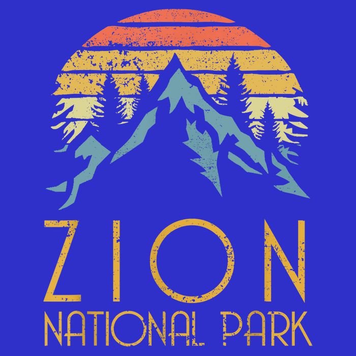 Cool Gift Vintage Retro Zion National Park Utah Gift Sweatshirt