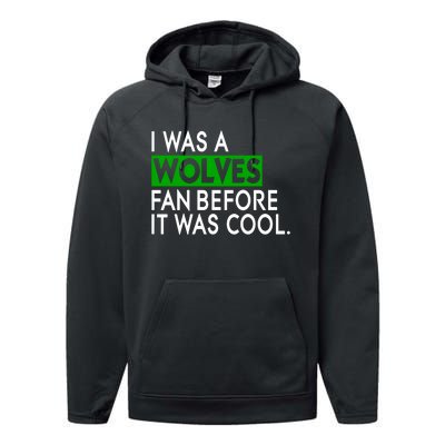 Chris Gustafson Wearing I Was A Wolves Fan Before It Was Cool Performance Fleece Hoodie