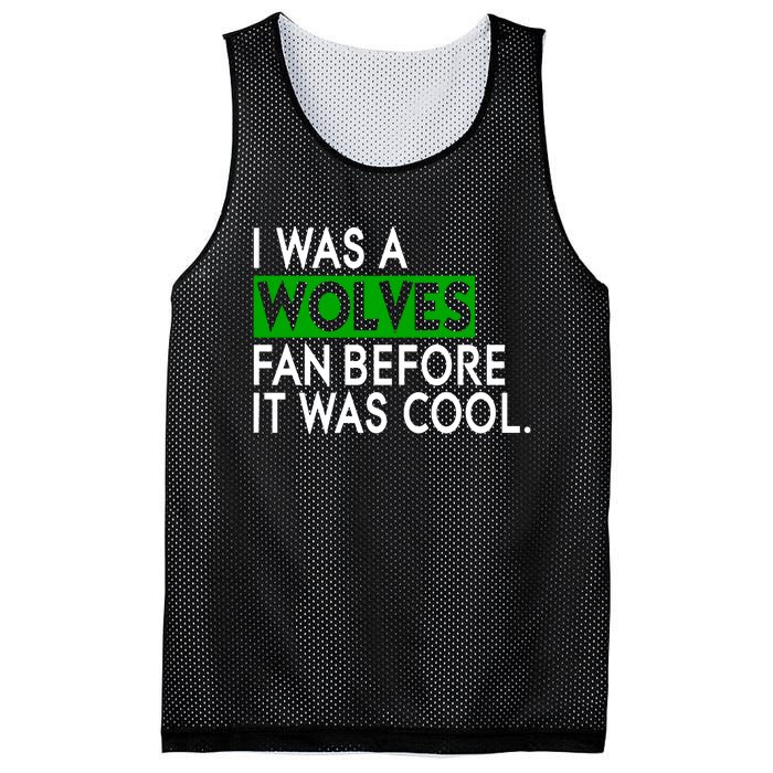 Chris Gustafson Wearing I Was A Wolves Fan Before It Was Cool Mesh Reversible Basketball Jersey Tank