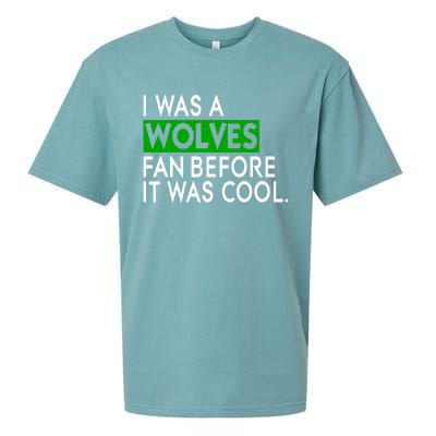 Chris Gustafson Wearing I Was A Wolves Fan Before It Was Cool Sueded Cloud Jersey T-Shirt