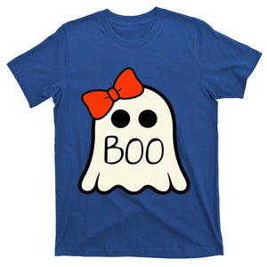 Cute Ghost With Bow Boo Halloween T-Shirt