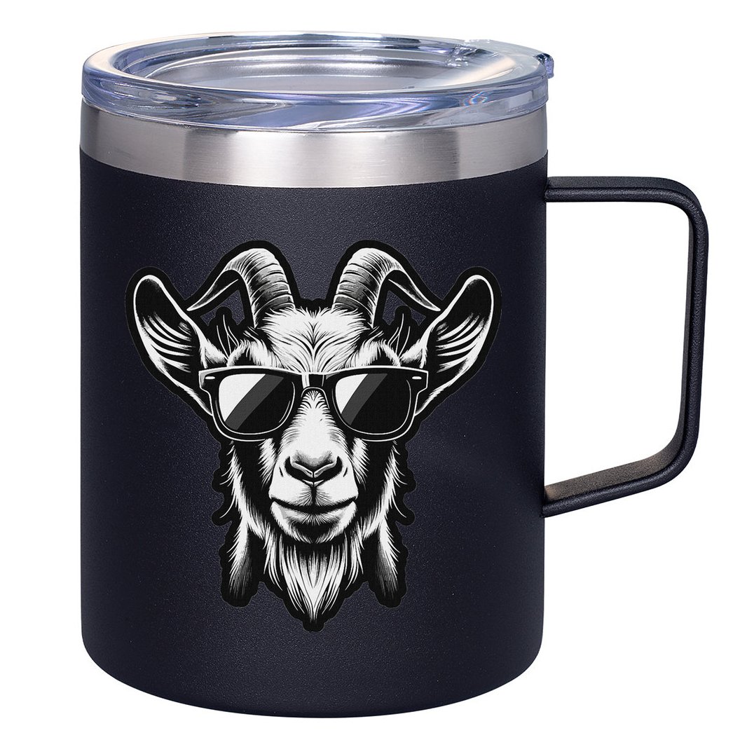 Cool Goat With Sunglasses 12oz Stainless Steel Coffee Mug