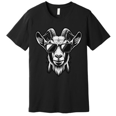 Cool Goat With Sunglasses Premium T-Shirt