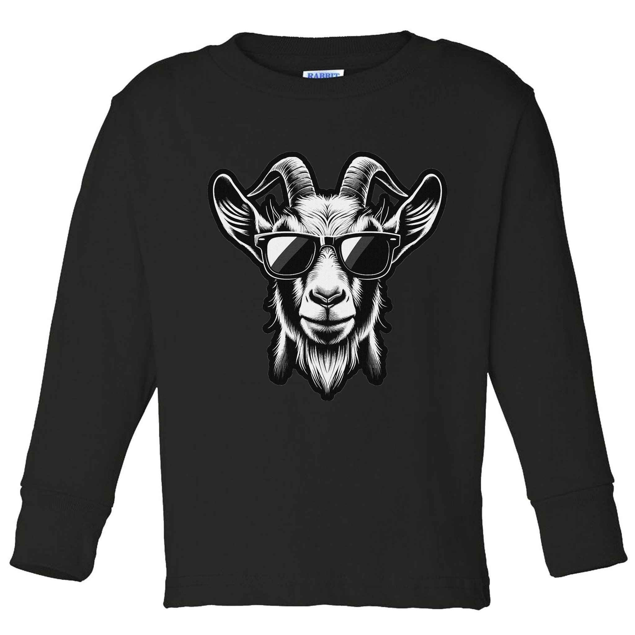 Cool Goat With Sunglasses Toddler Long Sleeve Shirt