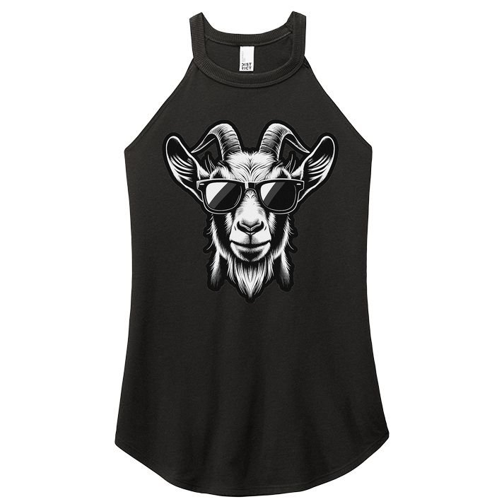 Cool Goat With Sunglasses Women's Perfect Tri Rocker Tank