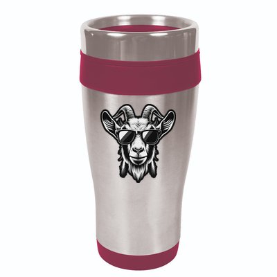 Cool Goat With Sunglasses 16oz Travel Tumbler